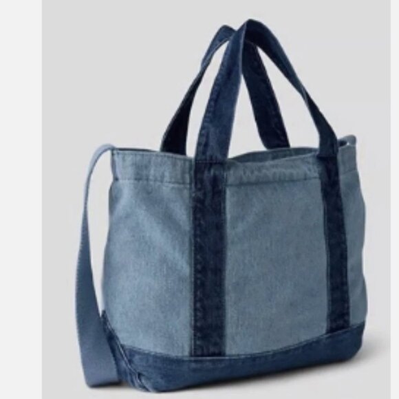 NWT Gap Logo Denim Strap Mini Tote Bag (Crossbody) - Picture 3 of 8